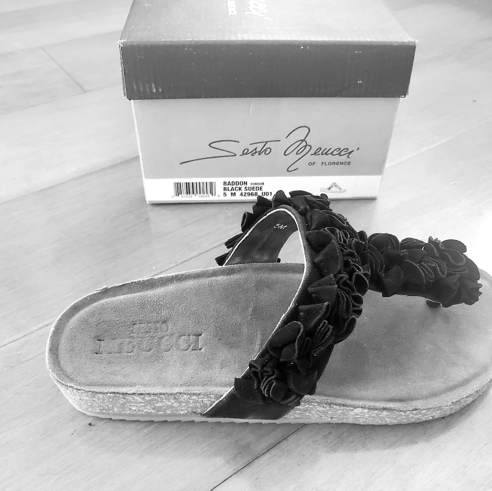 Italian Suede Sandals, 5